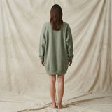 Heathered Green Marl Rib Knit, Polyester, 549 gsm