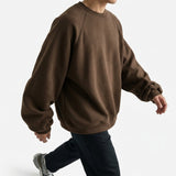 Dark Brown Brushed Rib Knit, Polyester