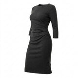 Dark Grey Marl Scuba Knit, Cotton-Poly, 320 gsm