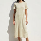 Light Yellow Marl Jersey Knit, Tencel Lyocell-Linen