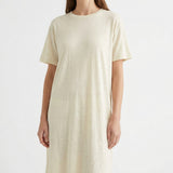 Light Yellow Marl Jersey Knit, Tencel Lyocell-Linen