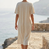 Light Yellow Marl Rib Knit, Tencel Lyocell-Linen, 345 gsm