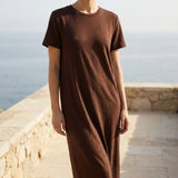 Polyester Stretch ITY Knit Fabric, 230 gsm, 165 cm — Brown