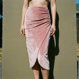 Pink Heathered-Marl Velvet, Polyester, 230 gsm