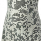 Black Abstract Interlock Knit, Poly-Viscose, 270 gsm