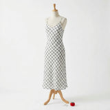 Grey Check Chiffon, Polyester