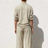 Light Beige Marl Linen-Look, Viscose