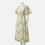 Cream Abstract Sherpa Fleece, Polyester