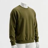 Cotton Polyester Stretch Fleece Fabric, 385 gsm — Green