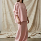 Brushed Polyester Cotton French Terry Fabric, 350 gsm, 170 cm — Pink