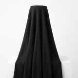 Cotton Viscose Stretch Rib Knit Fabric, 250 gsm, 150 cm — Black