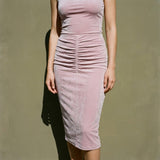 Light Pink Marl Velvet, Polyester