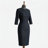 Cotton Polyester Denim Fabric, 255 gsm, 145 cm — Navy