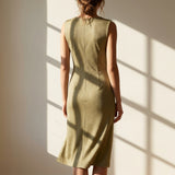 Gold Marl Jersey Knit, Poly-Viscose