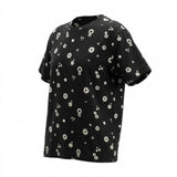 White Flowers Jersey Knit, Viscose, 200 gsm