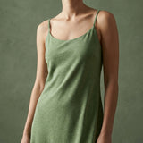 Muted Green Marl Jersey Knit, Poly-Viscose