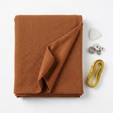 Rust Marl French Terry, Poly-Cotton