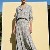 Off-White Floral Jersey Knit, Viscose
