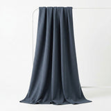 Brushed Cotton Polyester French Terry Fabric, 350 gsm, 180 cm — Navy