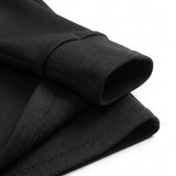 Viscose Nylon Stretch Ponte Knit Fabric, 310 gsm, 160 cm — Black, ref EF-273762