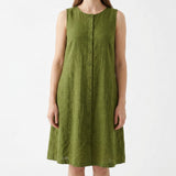 Green Marl Linen-Look, Polyester, 245 gsm