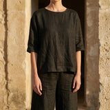 Gold Flecks Linen-Look, Polyester