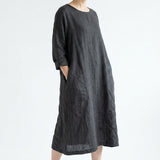 White Vertical-Stripe Linen-Look, Polyester