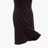 Brushed Viscose Acrylic Blend Stretch Rib Knit Fabric, 260 gsm, 165 cm — Brown