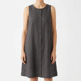 Dark Grey Marl Linen-Look, Polyester, 265 gsm
