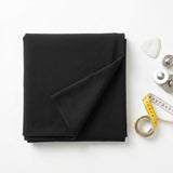 Polyester Cotton Blend Jersey Knit Fabric, 190 gsm, 180 cm — Black