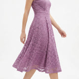 Purple Floral Lace, Polyester