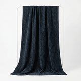 Jacquard 100% Polyester Chenille Fabric, 276 gsm, 186 cm — Navy