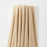 Modal Polyester Stretch Rib Knit Fabric, 405 gsm, 10 cm — Beige
