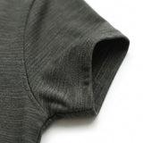 Dark Grey-Green Marl Jersey Knit, Polyester, 155 gsm
