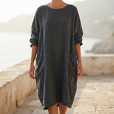 Dark Charcoal Linen-Look, Polyester