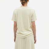 Linen Cotton Stretch Interlock Knit Fabric, 245 gsm, 140 cm — Beige