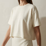 Off-White Tone-on-Tone Floral Jersey Knit, Poly-Viscose
