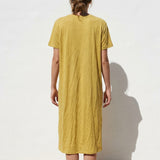 Yellow Marl Jersey Knit, Poly-Linen