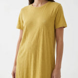 Yellow Marl Jersey Knit, Poly-Linen
