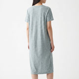 Light Blue Marl Piqué Knit, Linen-Poly