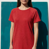 Red Marl French Terry, Cotton-Poly, 260 gsm