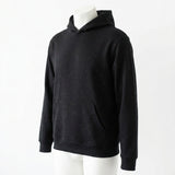 Black Marl French Terry, Poly-Cotton, 270 gsm