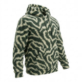 Dark Green Wavy-Animal Print Minky, Polyester