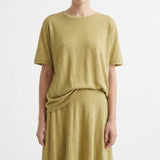 Olive Marl Jersey Knit, Linen
