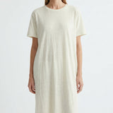 Linen Polyester Jersey Knit Fabric, 200 gsm, 150 cm — White