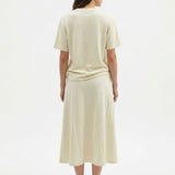 Linen Cotton Scuba Knit Fabric, 240 gsm, 150 cm — Khaki