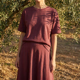 Brown Marl Scuba Knit, Linen-Cotton