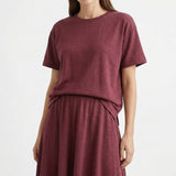 Brown Marl Scuba Knit, Linen-Cotton