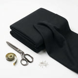 Cotton Polyester Stretch Scuba Knit Fabric, 380 gsm, 165 cm — Black