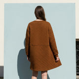 Brown Hearts Jacquard, Poly-Cotton